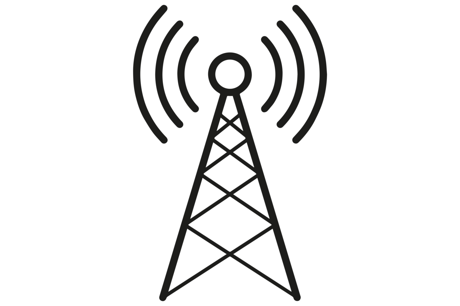 ícone de antena em fundo transparente png