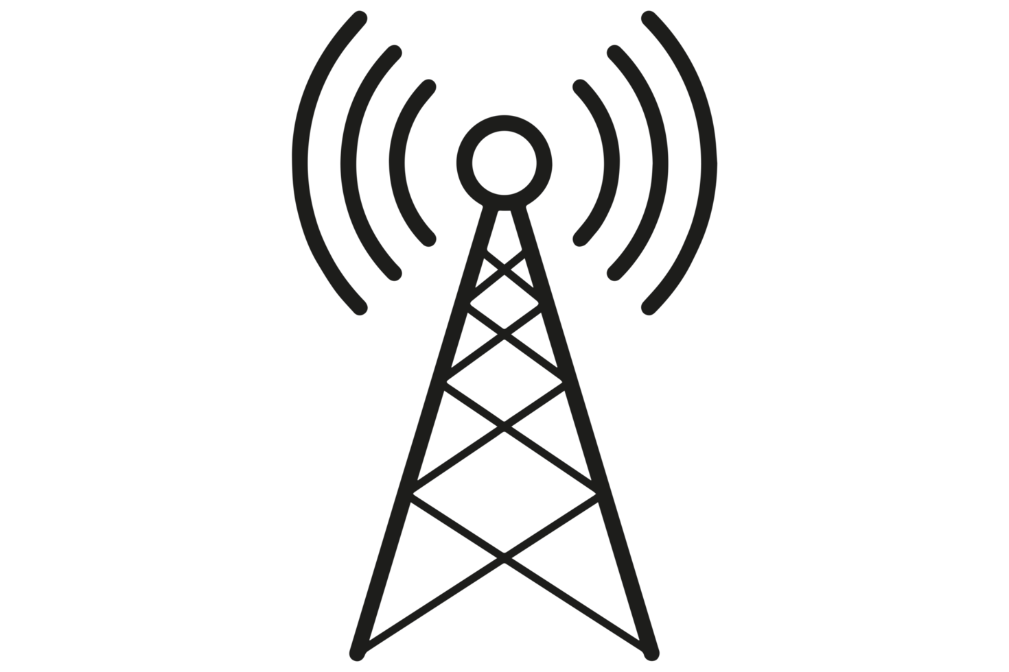 icono de antena sobre fondo transparente png