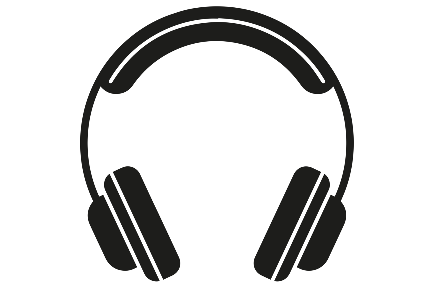 headphone icon on transparent background png