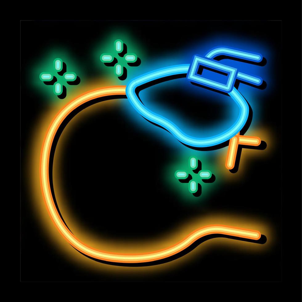 patient anesthesia neon glow icon illustration vector