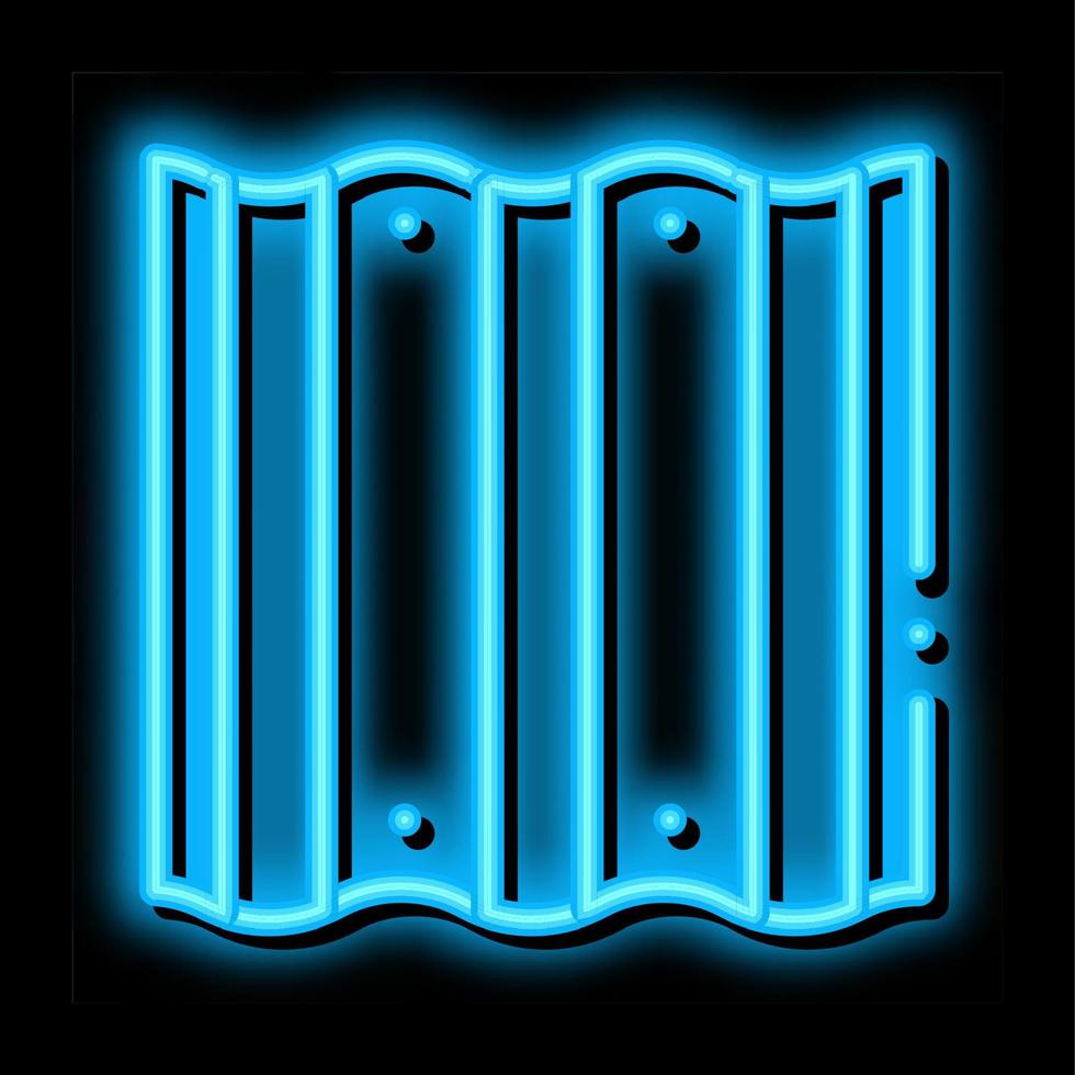 roof metal tile neon glow icon illustration vector