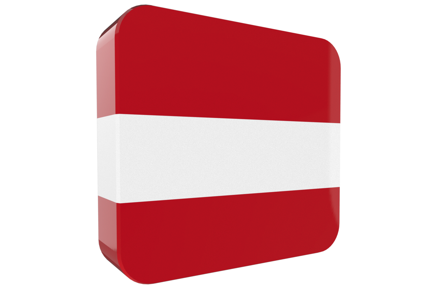 Austria 3d Flag Icon on PNG Background