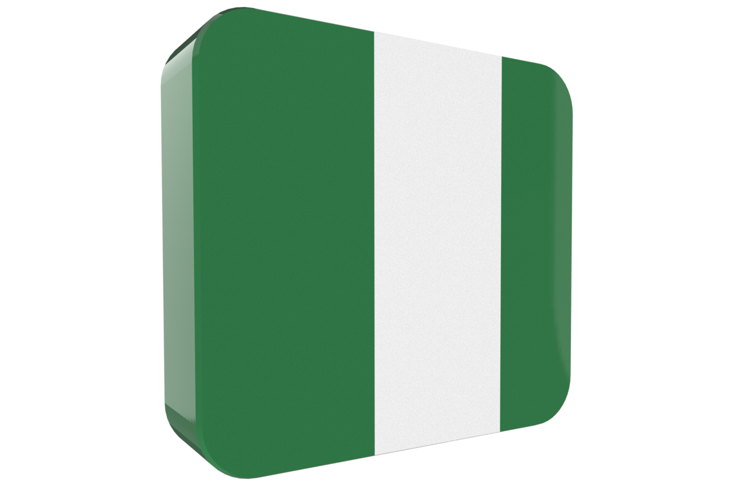 Nigeria 3d bandiera icona su png sfondo