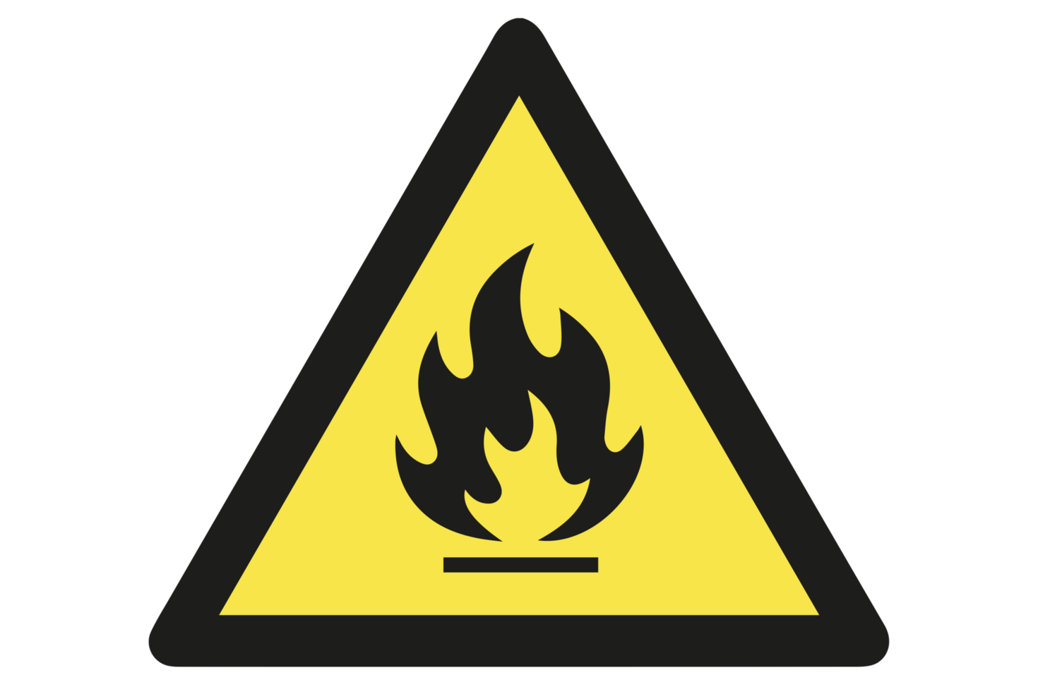 hazard sign, fire sign on transparent background png