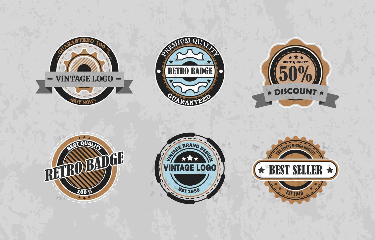 Vintage Badge Logo Collection vector