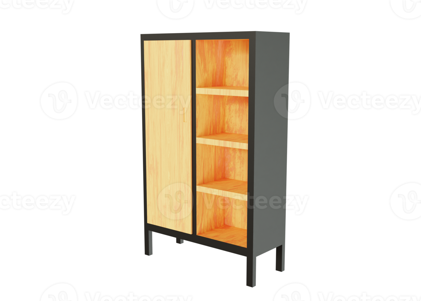 Design 3d rendering of wardrobe for furniture needs png