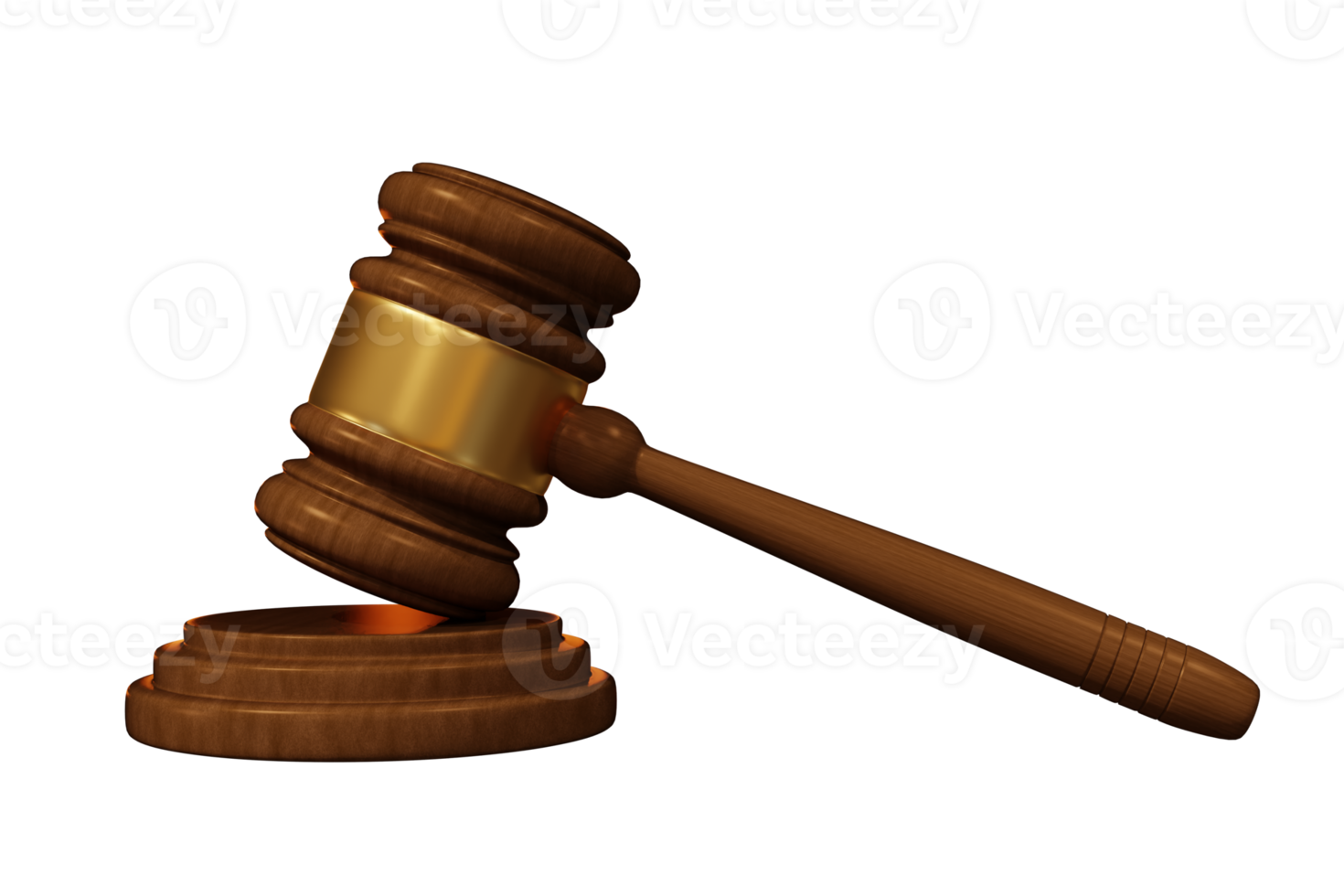 Judge's Gavel 3D Render png