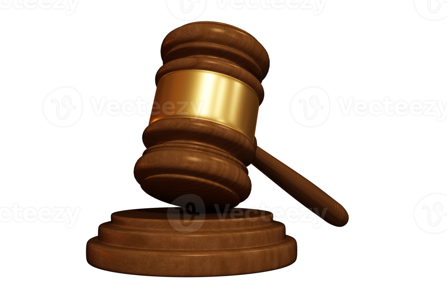 Judge's Gavel 3D Render png