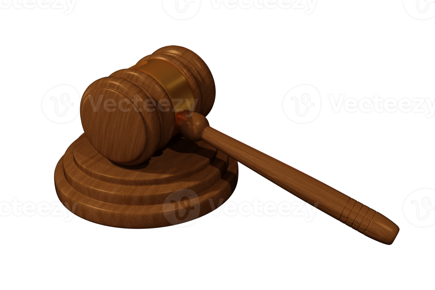 Judge's Gavel 3D Render png