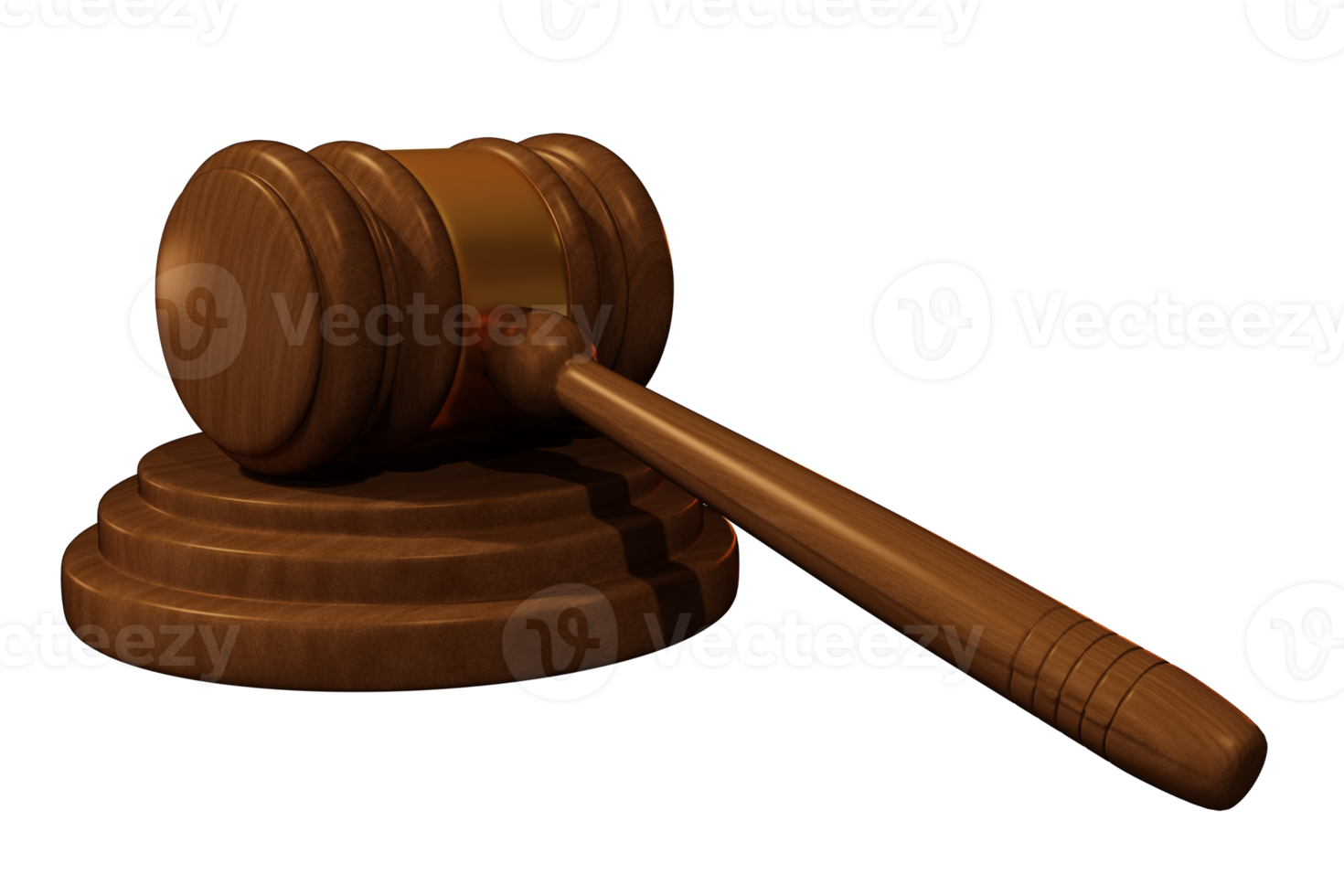 Judge's Gavel 3D Render png