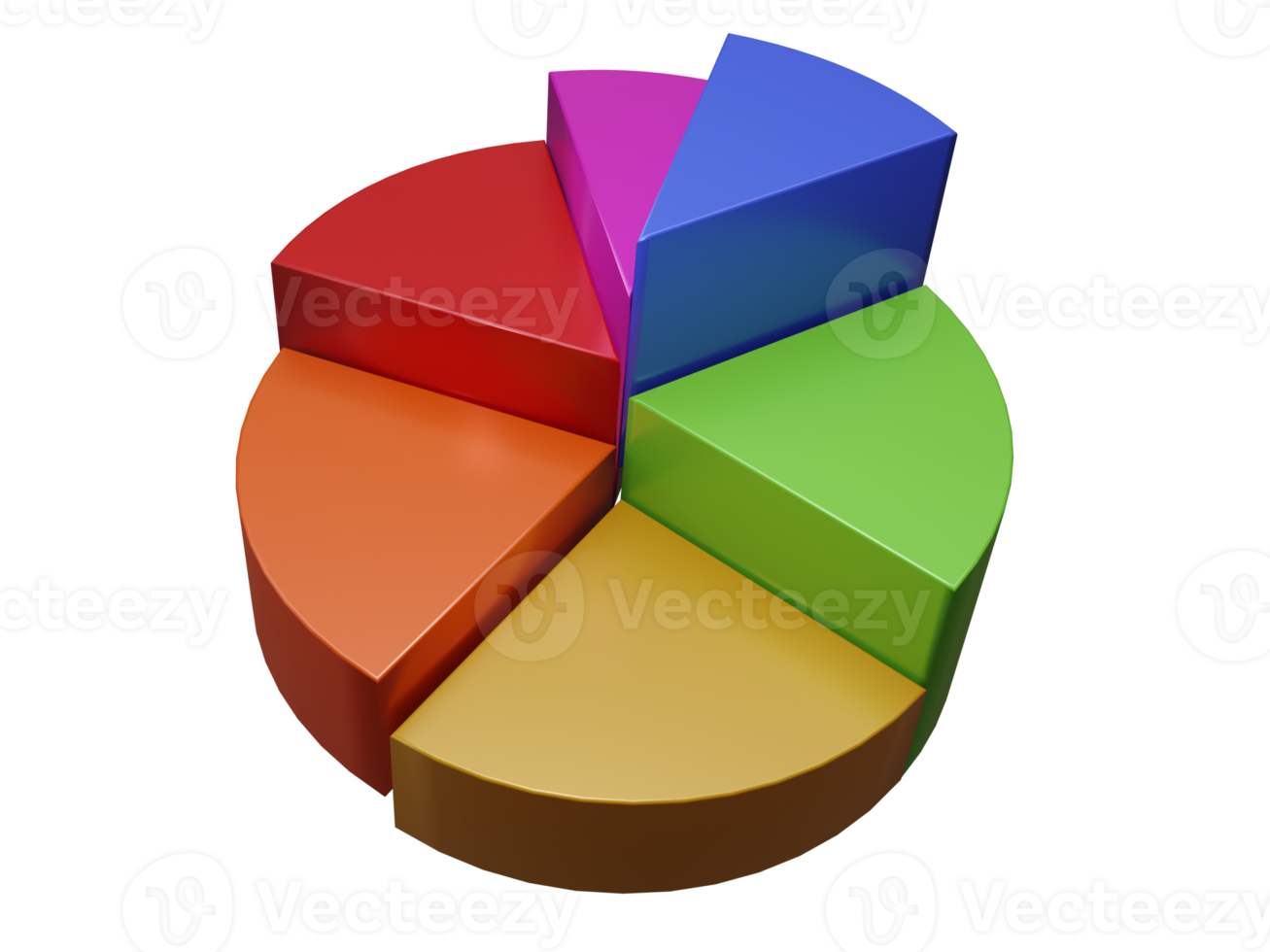 buntes grafikdiagramm 3d rendern png