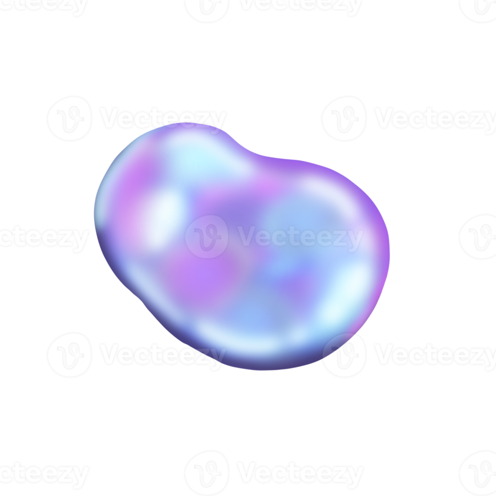 illustration de goutte holographique png