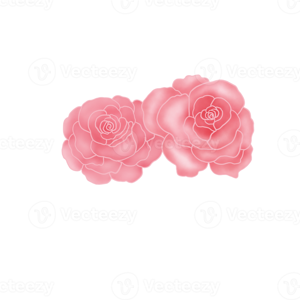 Pink Rose Valentine Symbols Watercolor Flower 17785387 PNG pink-rose-valentine-symbols-watercolor-flower-17785387-png