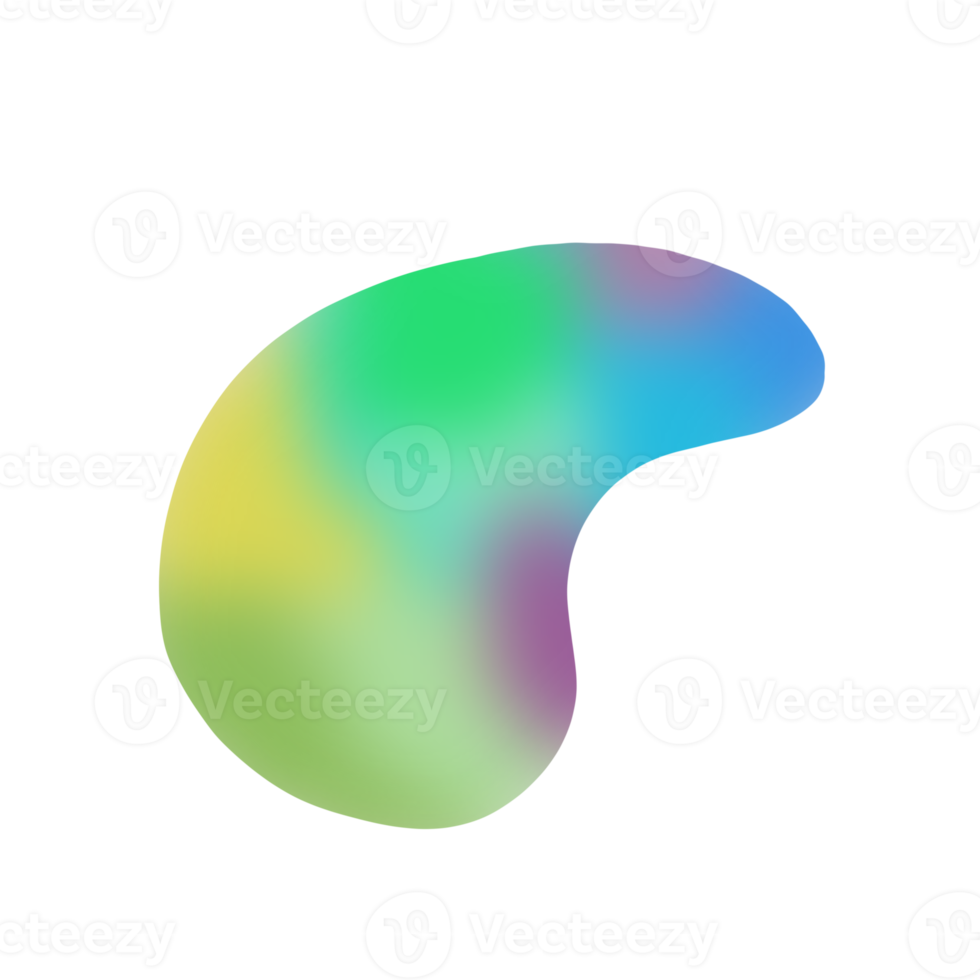 Holographic Blob Illustration png