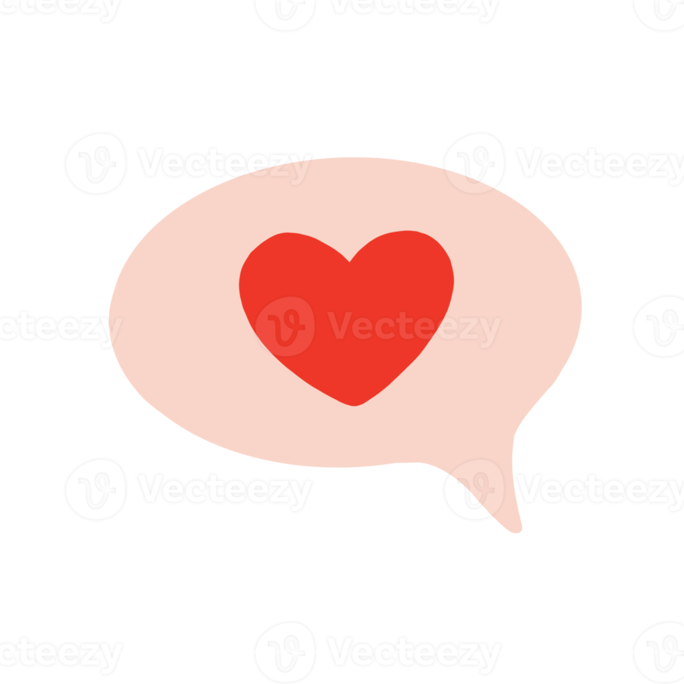 Speech Bubble With Heart png