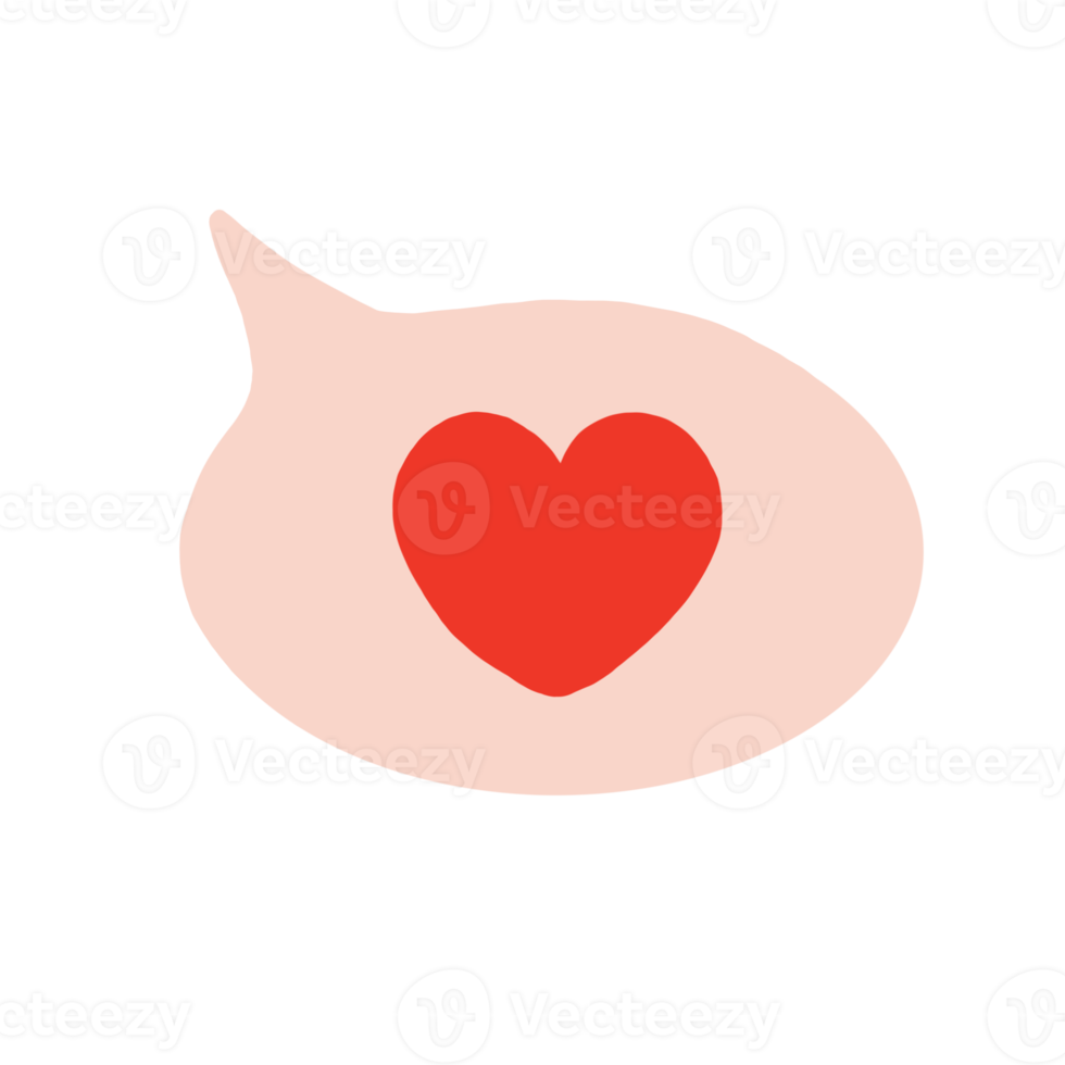 Speech Bubble With Heart png