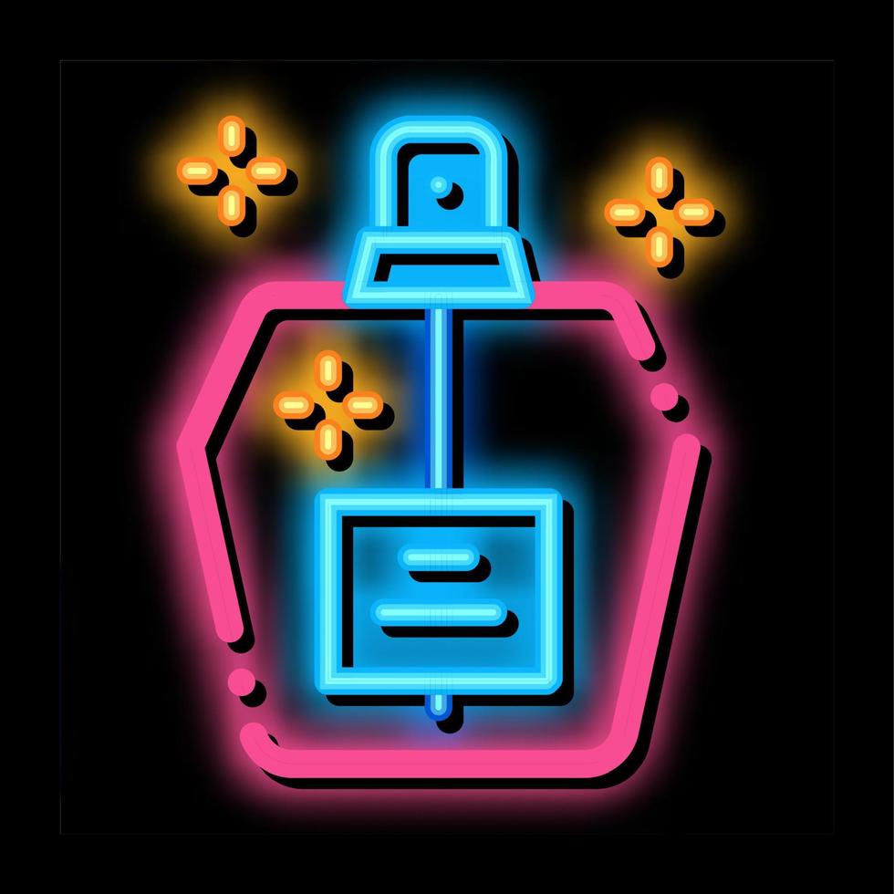 aroma odor parfume neon glow icon illustration vector