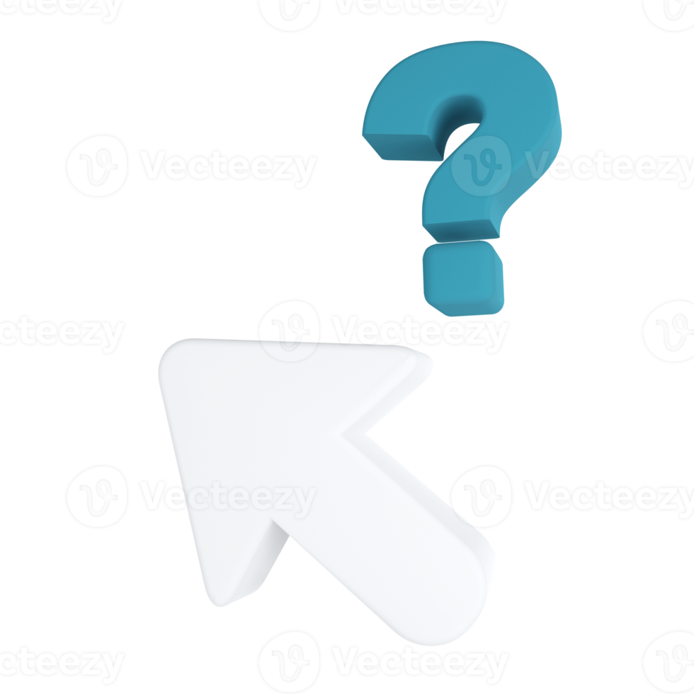 Help cursor. Cursor 3D rendering. png