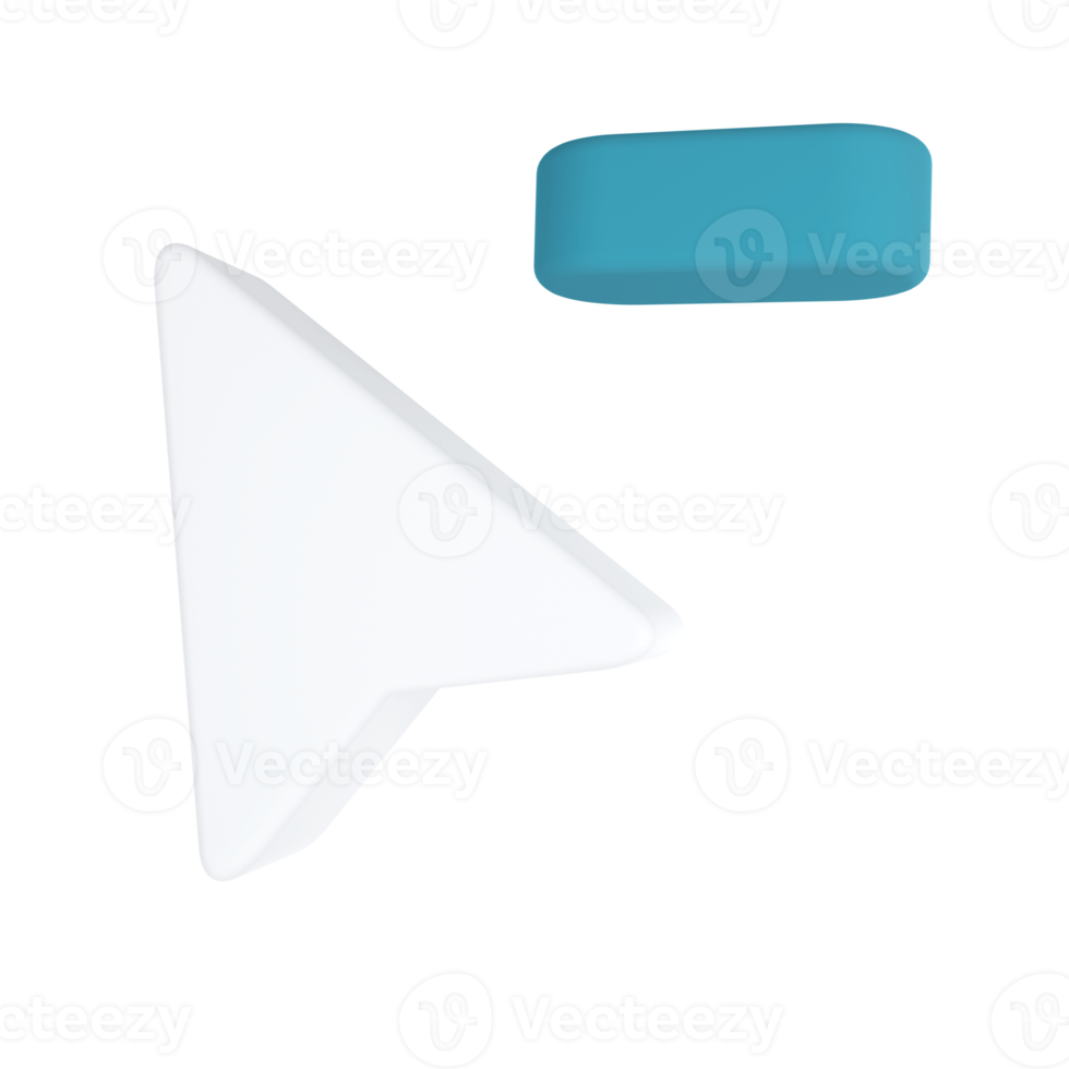 Delete cursor. Cursor 3D rendering. png