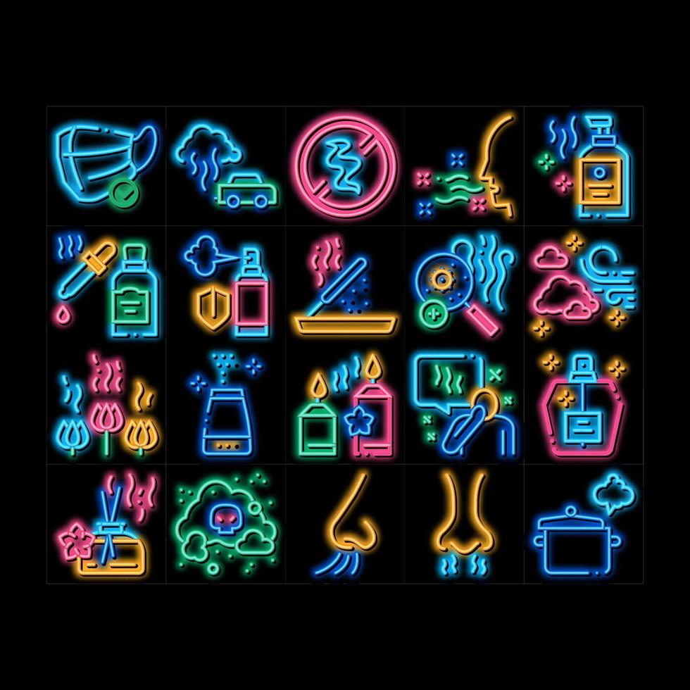 Odor Aroma And Smell neon glow icon illustration vector