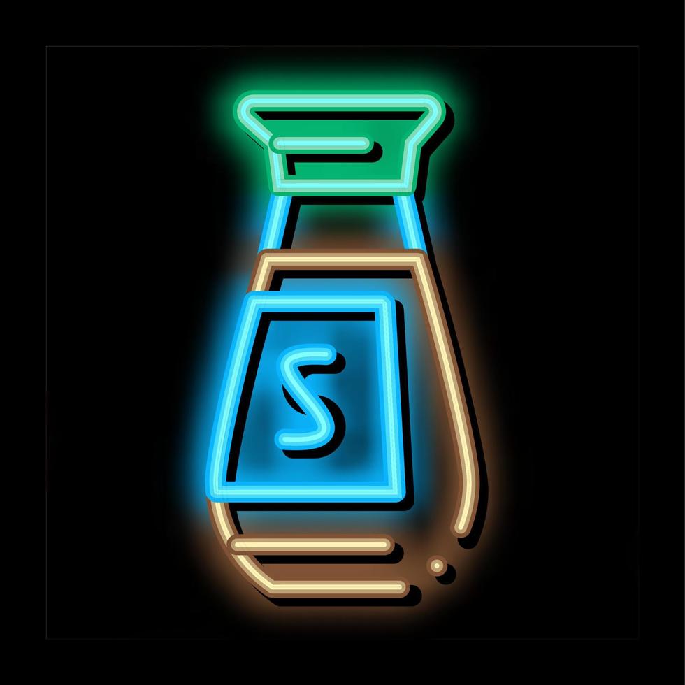 soy sauce bottle neon glow icon illustration vector