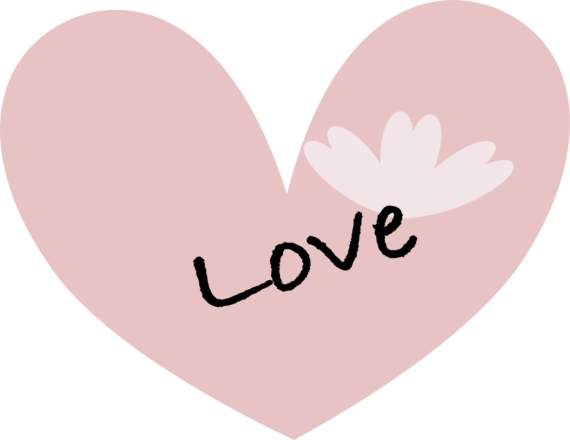 pink heart with transparent background