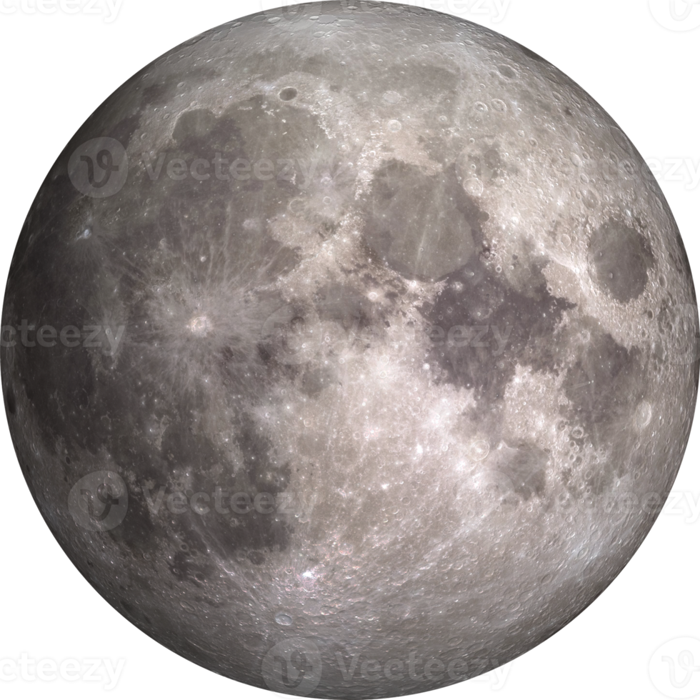 pleine lune isolée sur fond transparent. png