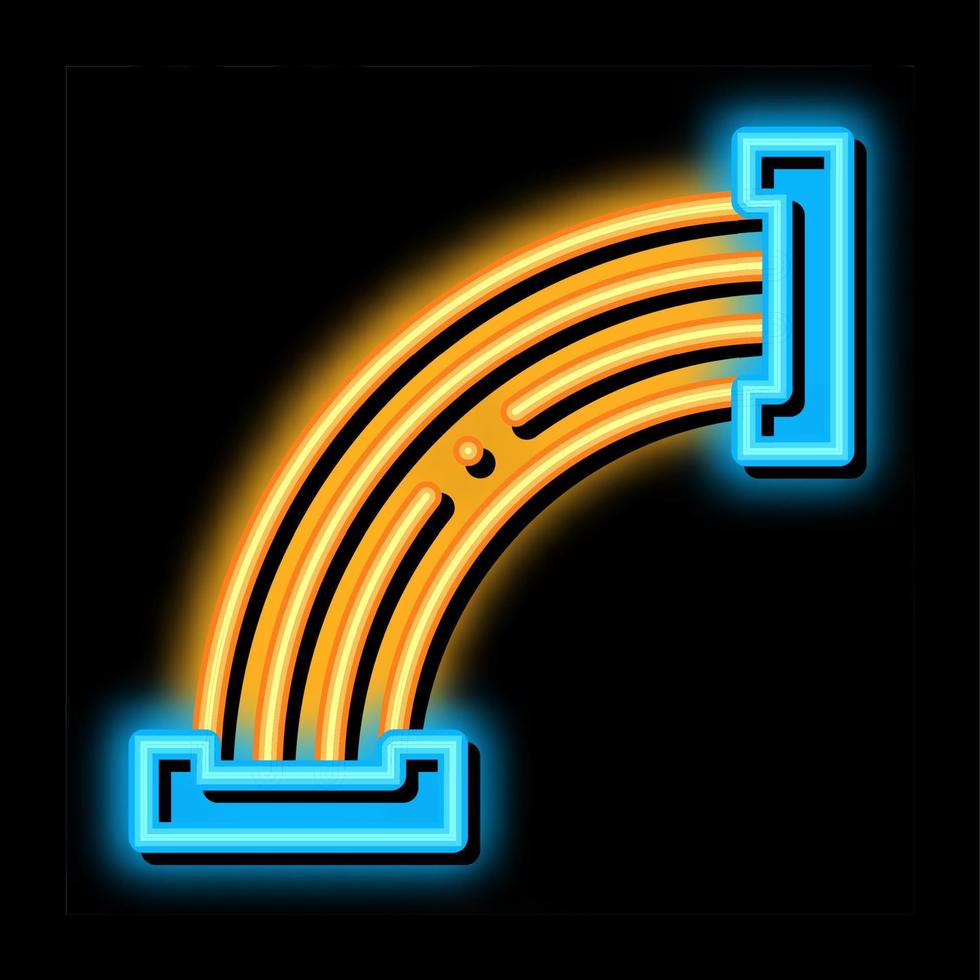 wood form making machine neon glow icon illustration vector