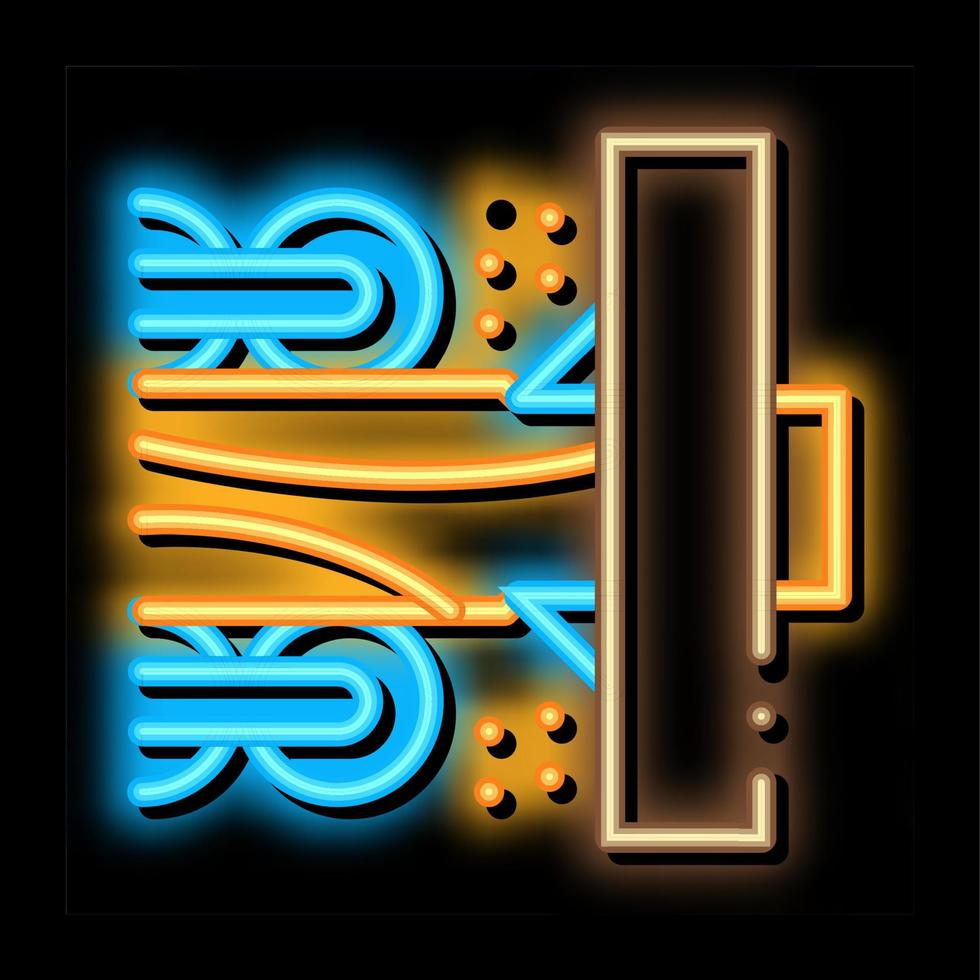 wood trunk grinding neon glow icon illustration vector