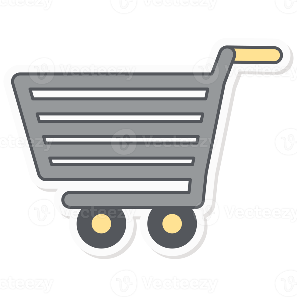 boodschappen doen kar embleem infographics sticker bedrijf begroting presentatie icoon png