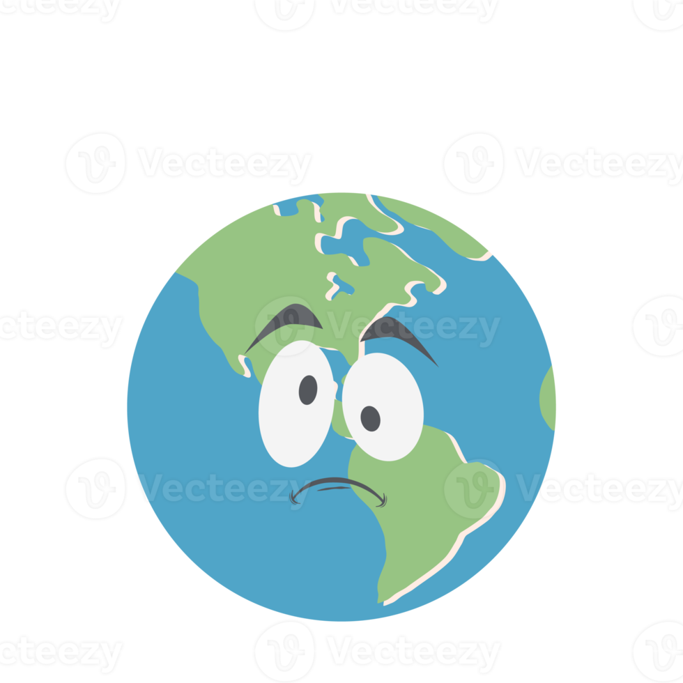 earth globe head emoticon face expression png