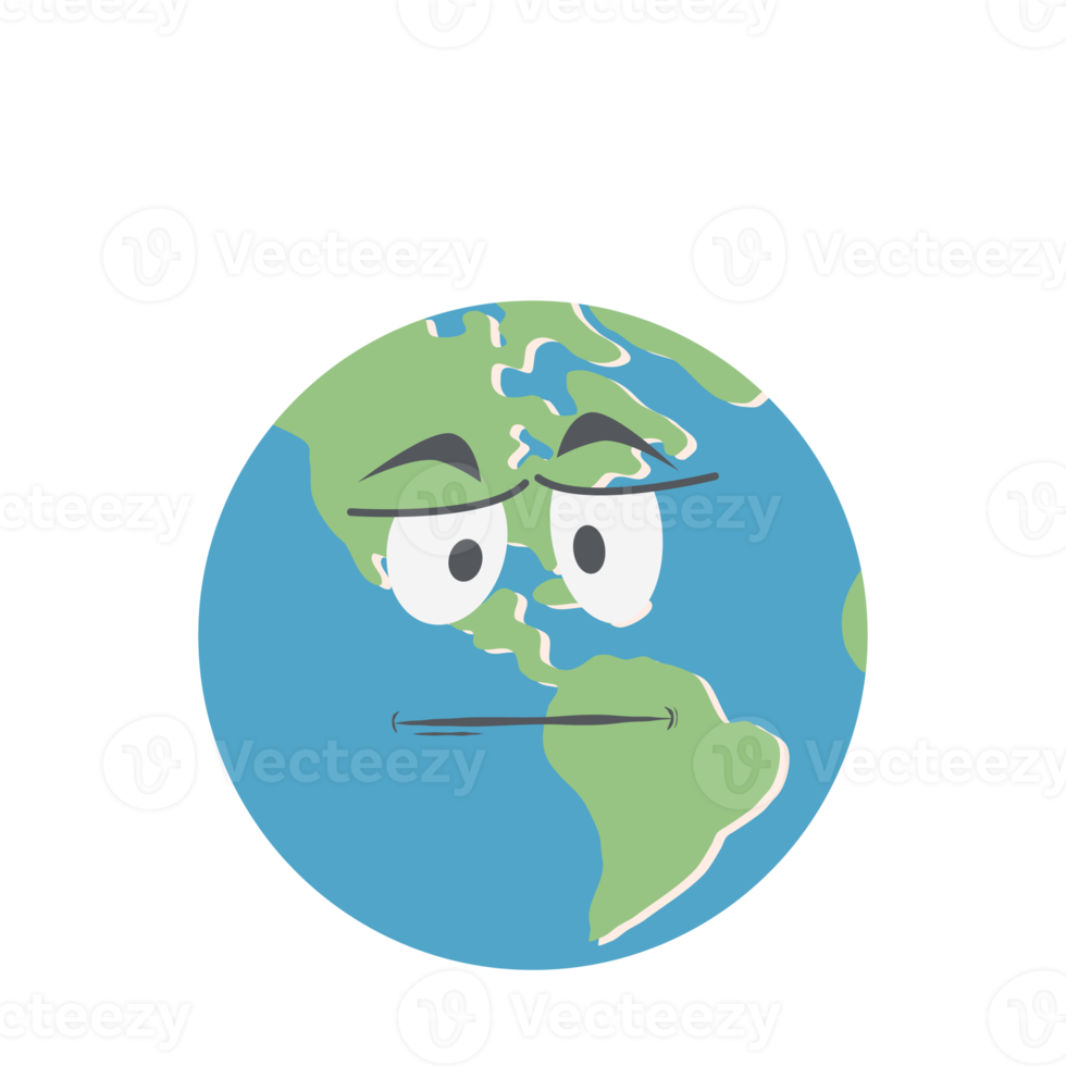 earth globe head emoticon face expression png