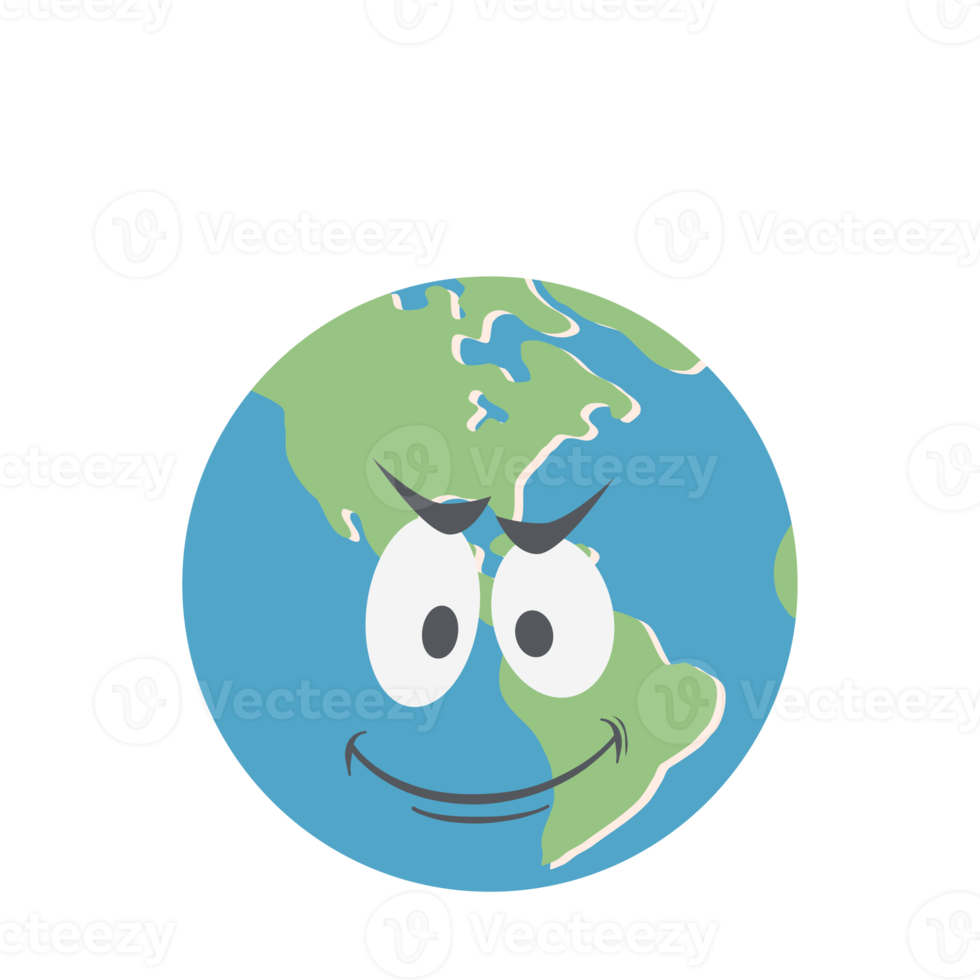 earth globe head emoticon face expression png
