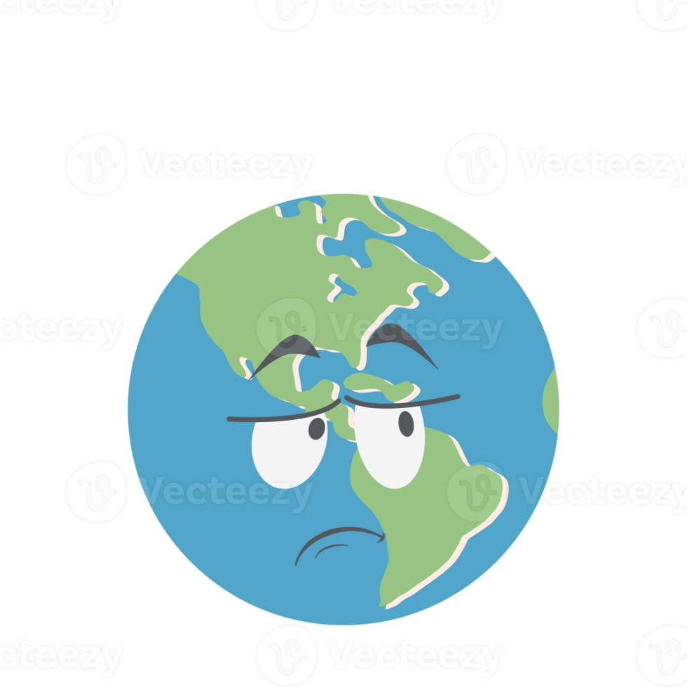 terre globe tête émoticône visage expression png