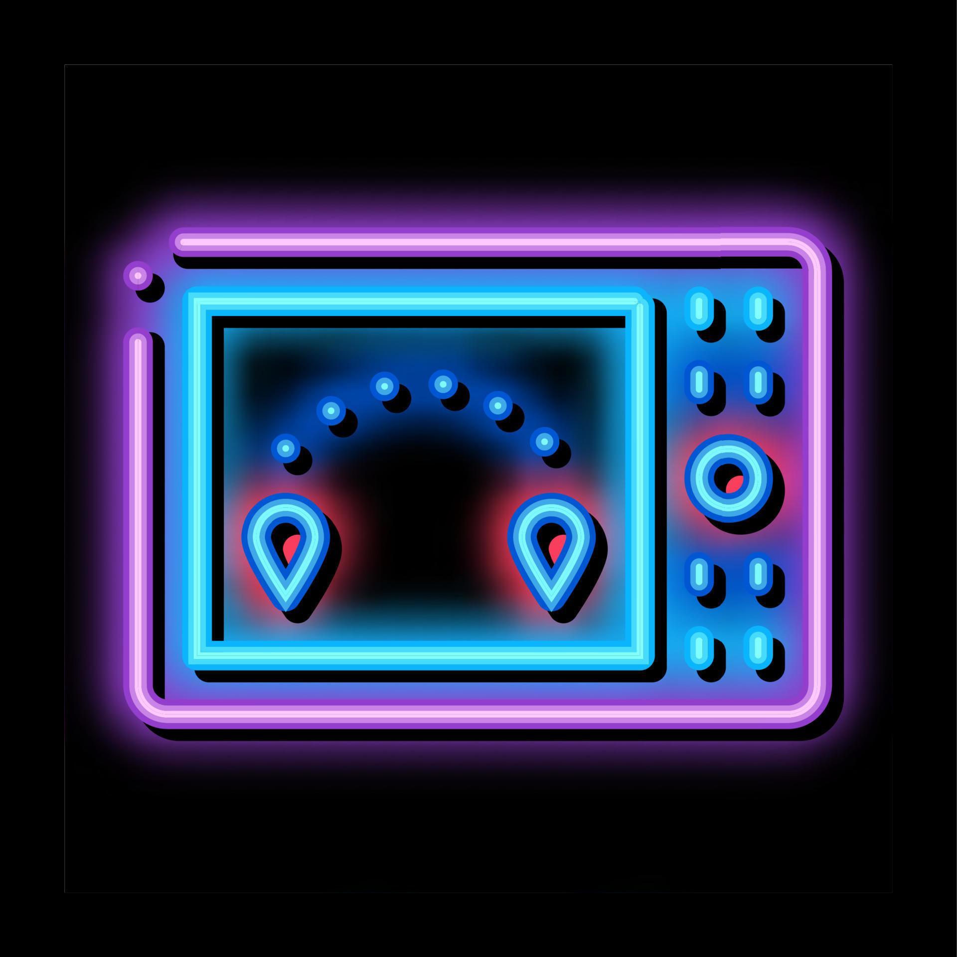 air navigation electronic device neon glow icon illustration 17785921