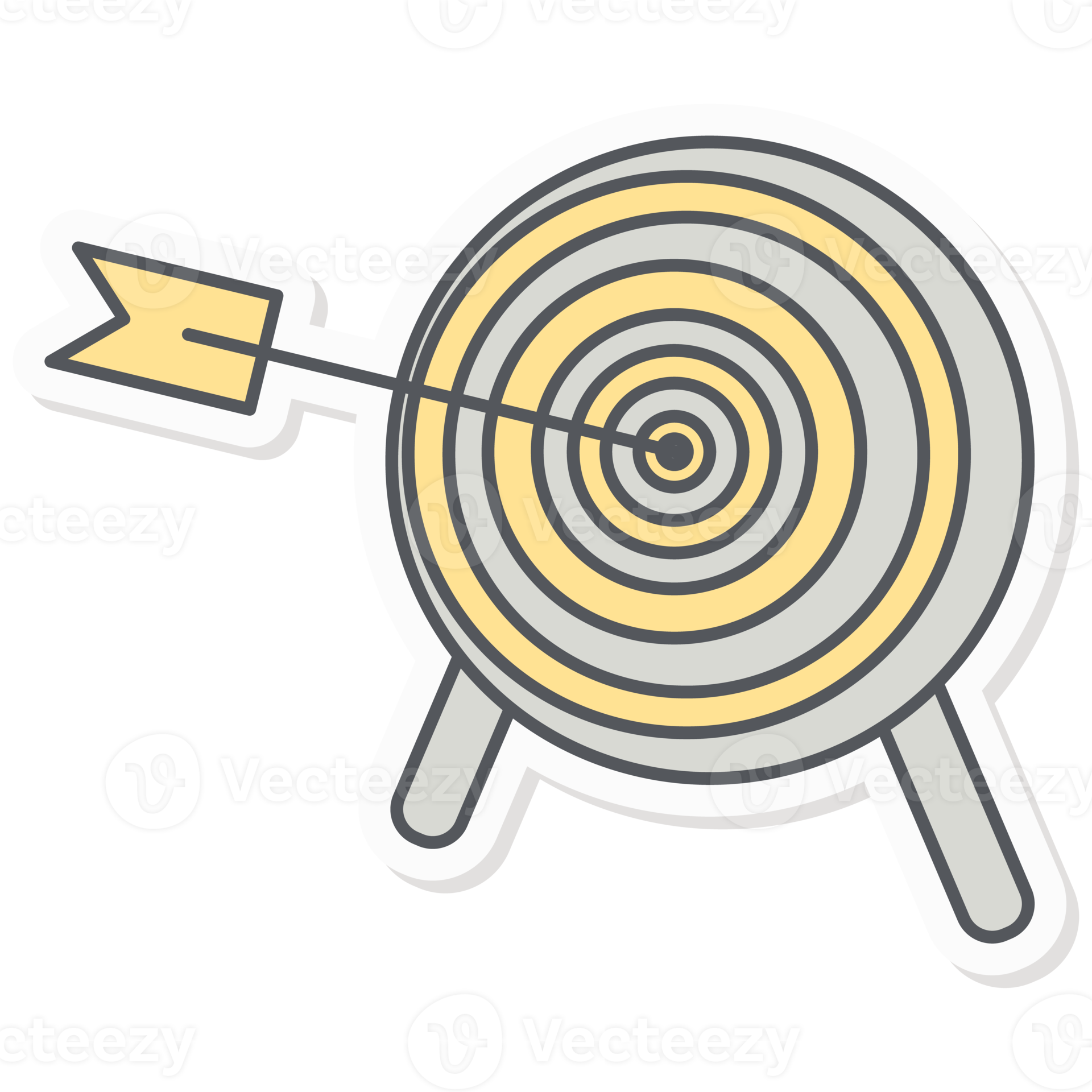 Target Arrow Symbolize Target Company Goal Infographics Sticker Company