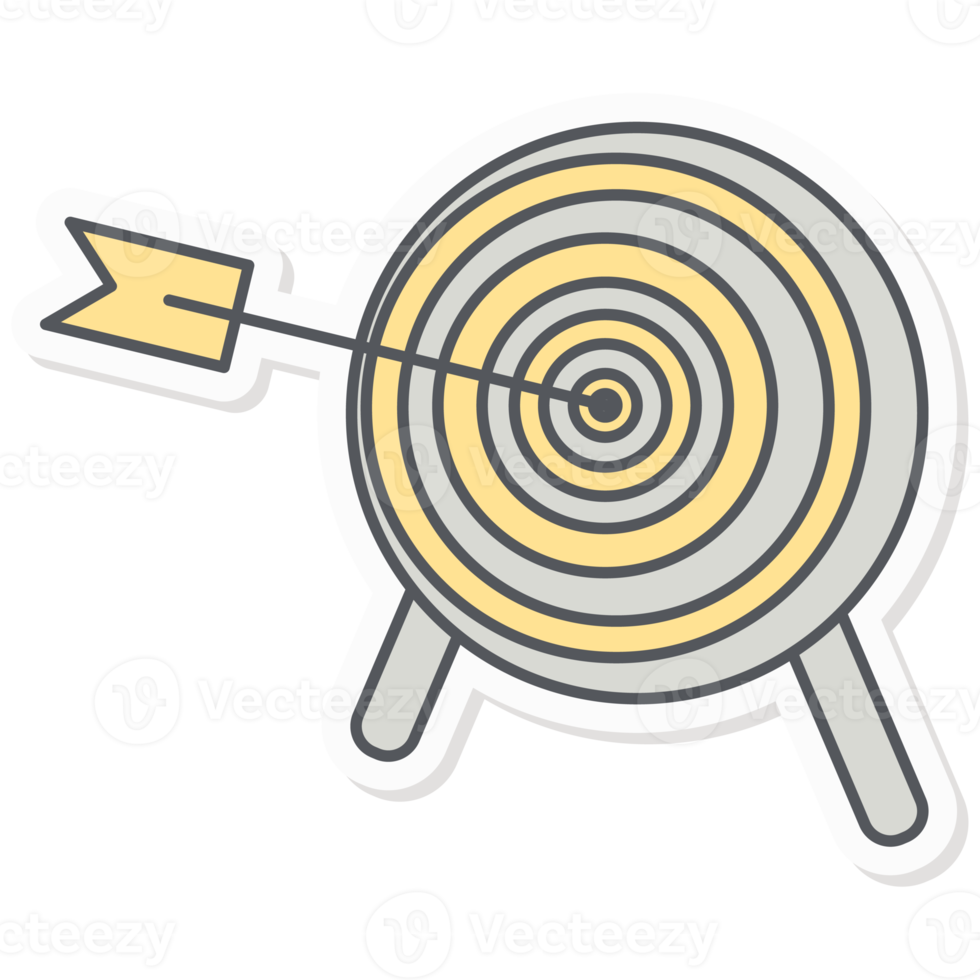 Zielpfeil symbolisiert Ziel Firmenziel Infografiken Aufkleber Firmenbudget Präsentationssymbol png