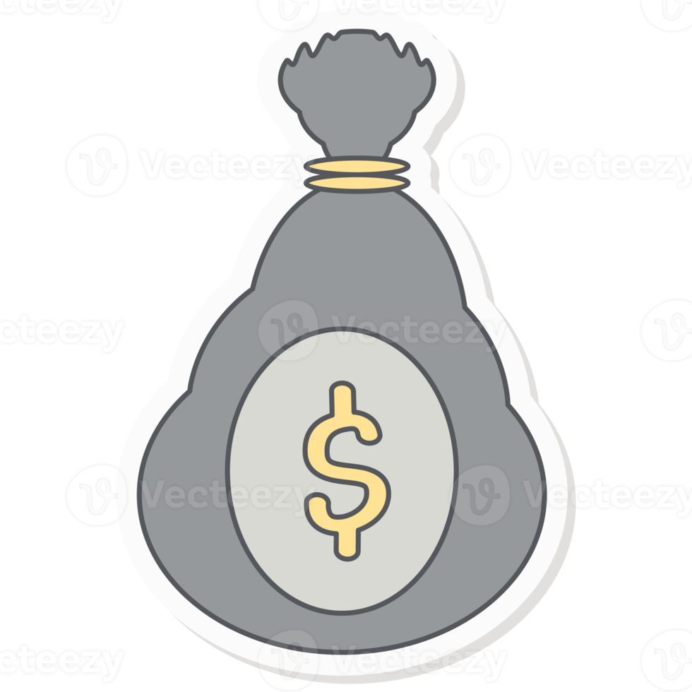 símbolo de bolso de dinheiro símbolo de lucro da empresa infográficos adesivo ícone de apresentação do orçamento da empresa png