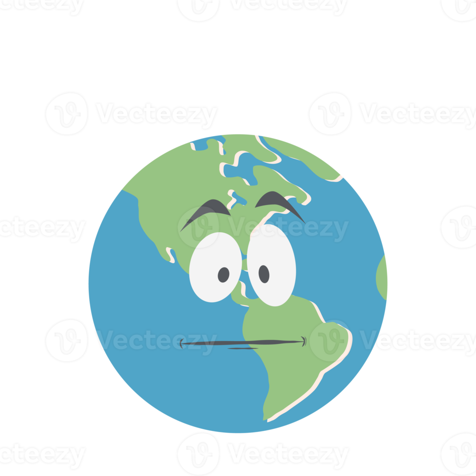 earth globe head emoticon face expression png