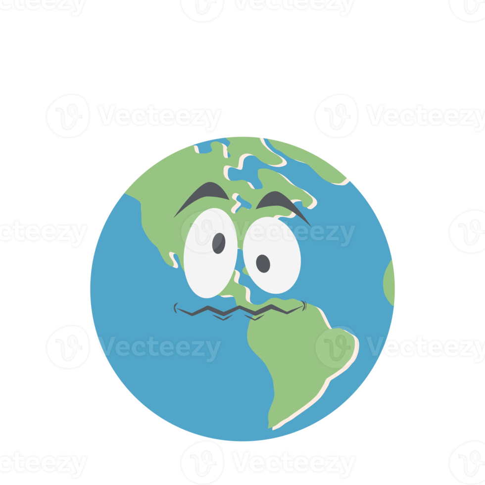 earth globe head emoticon face expression png