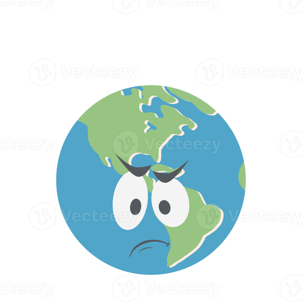 earth globe head emoticon face expression png