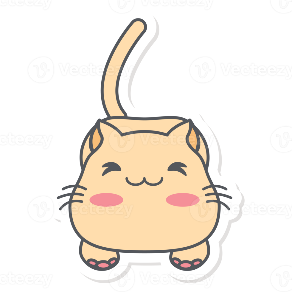 Aesthetic Sticker Cute Cat Emoticon 17786037 PNG