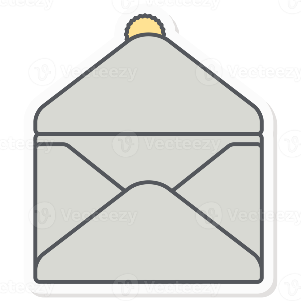 Open Seal Empty Envelope Infographics Sticker Company Budget Presentation Icon png