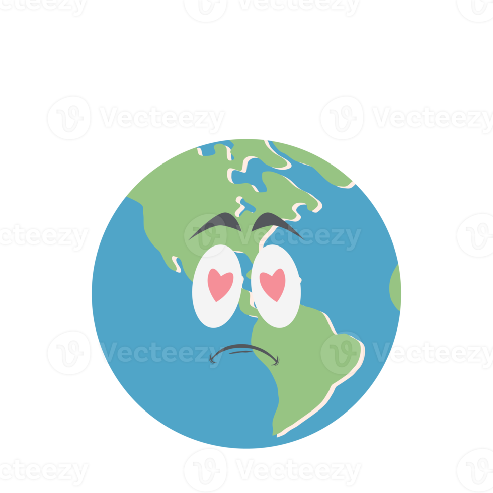 earth globe head emoticon face expression png