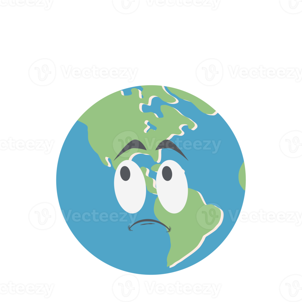 terre globe tête émoticône visage expression png