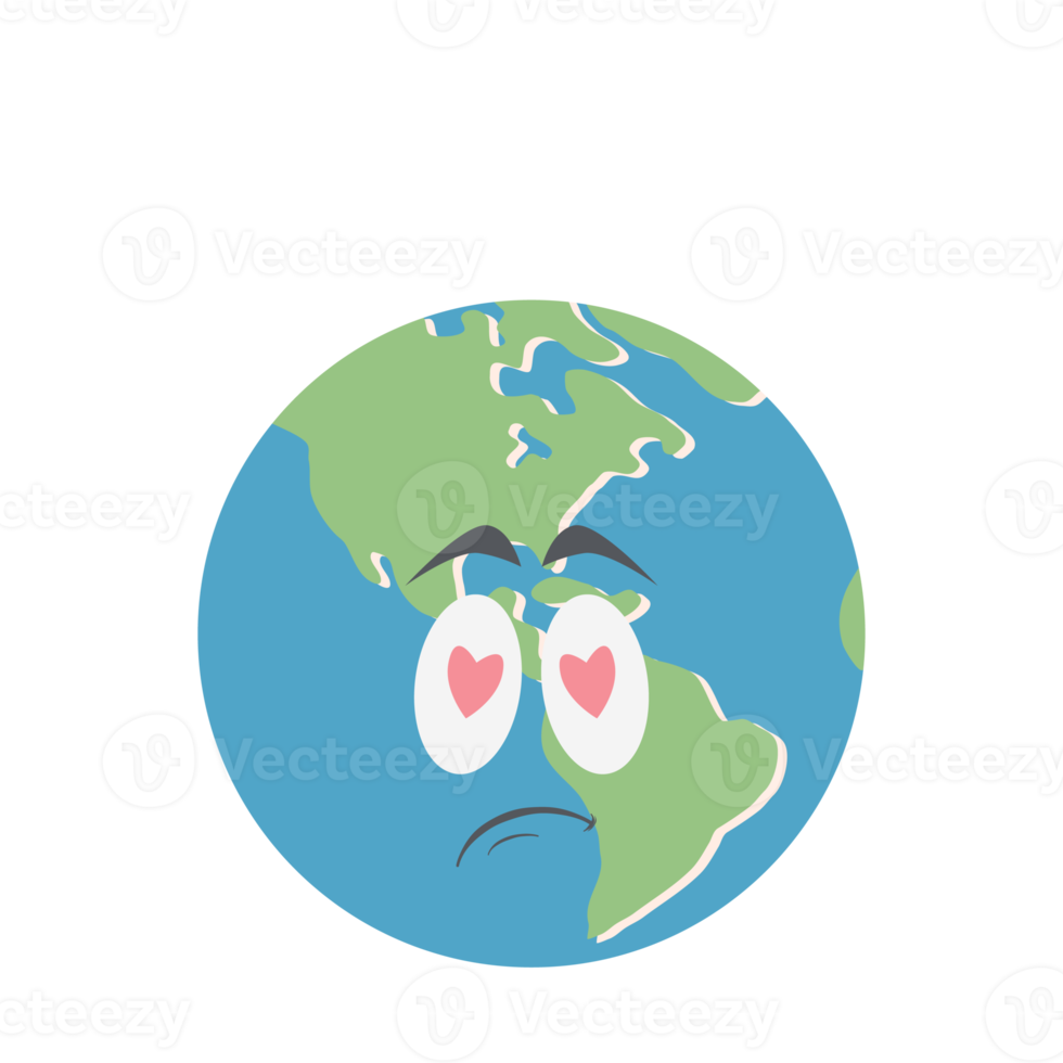 earth globe head emoticon face expression png