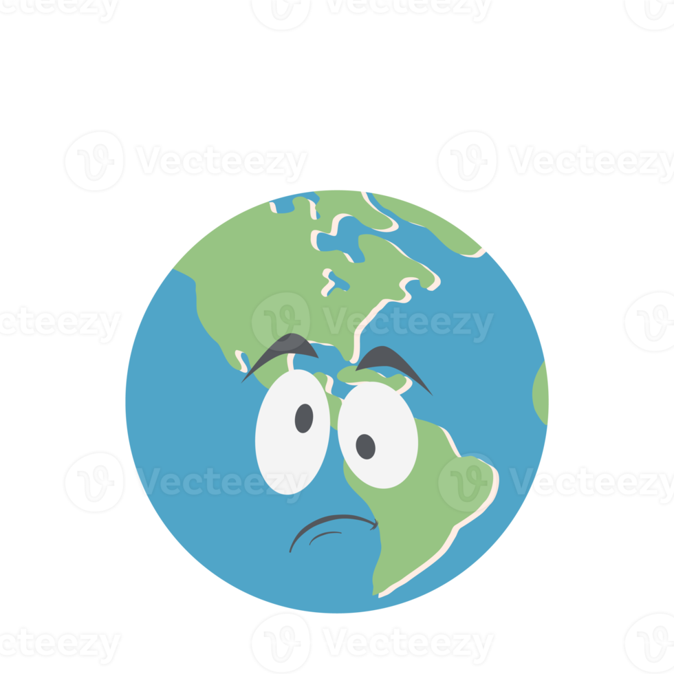 earth globe head emoticon face expression png