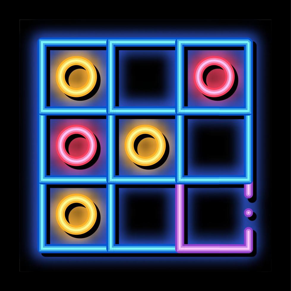 Interactive Kids Game Draughts neon glow icon illustration vector