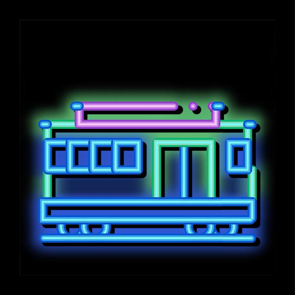 Public Transport Cable Car neon glow icon illustration vector