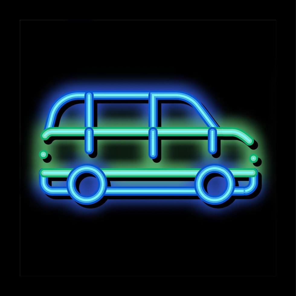 Public Transport Automobile neon glow icon illustration vector